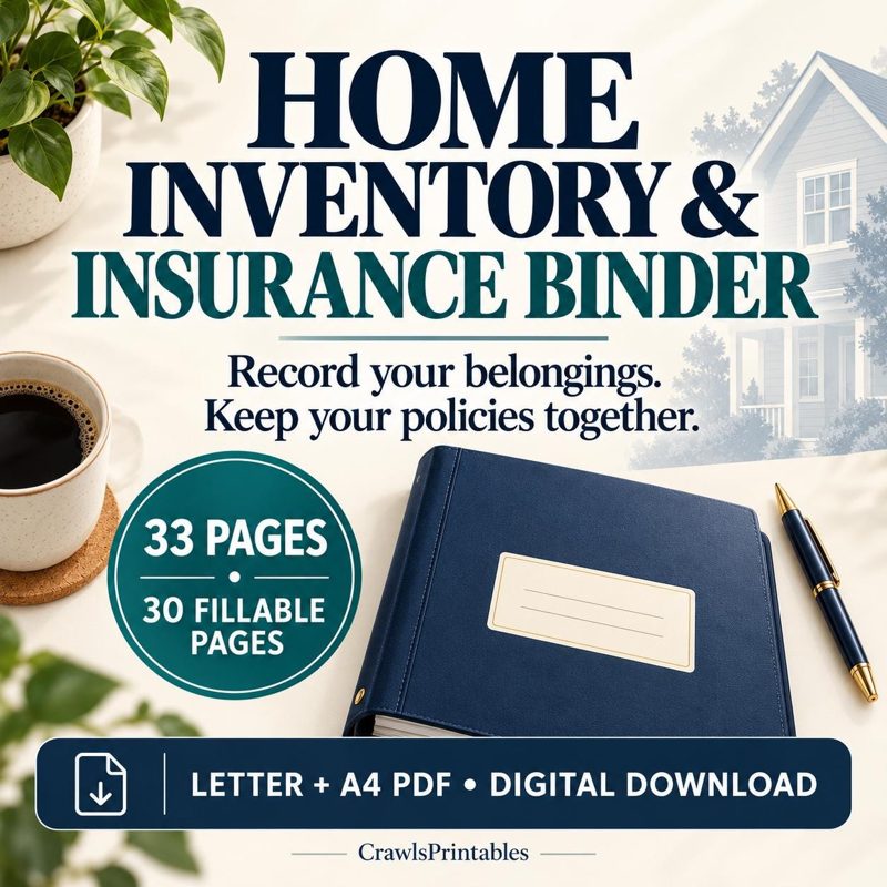 Home Inventory Binder printable